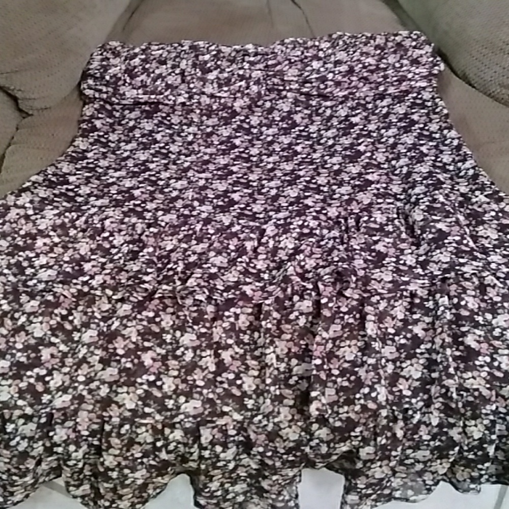 Floral brown dress